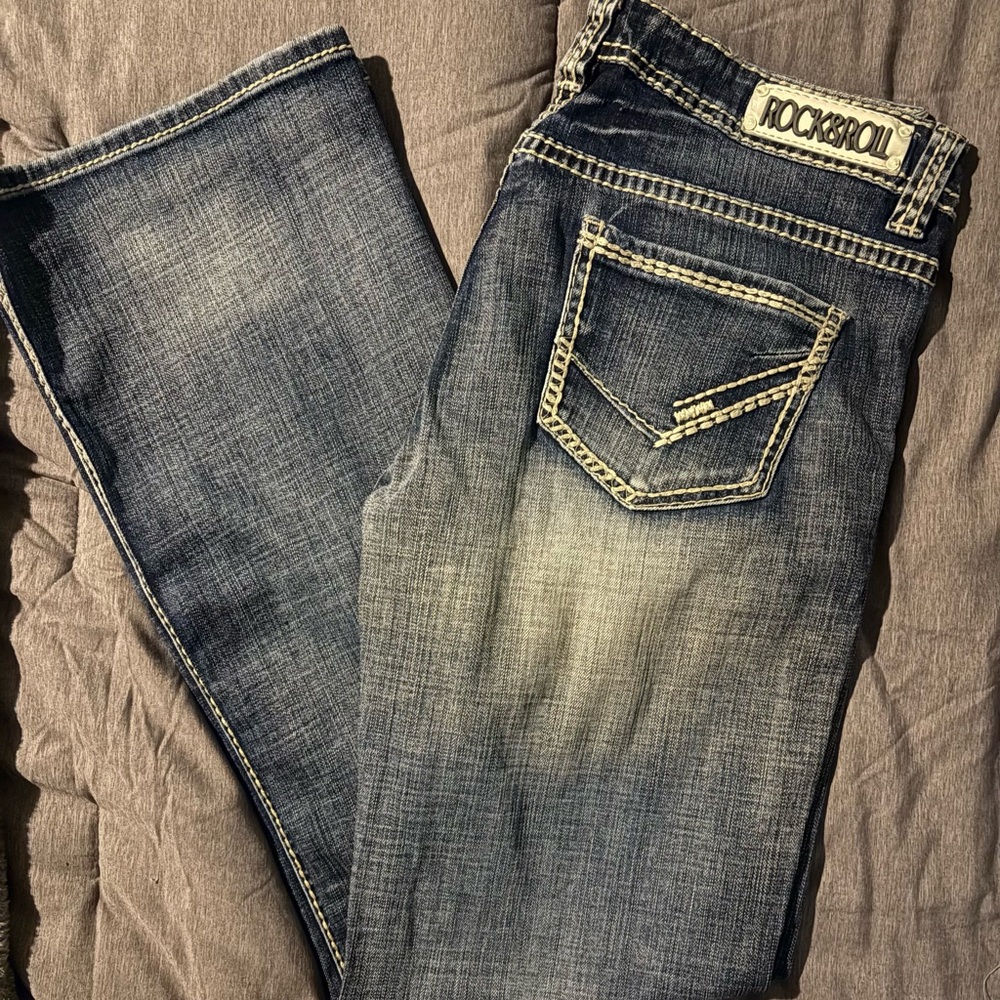 Rock & Roll Cowgirl Blue Boot Cut Jeans